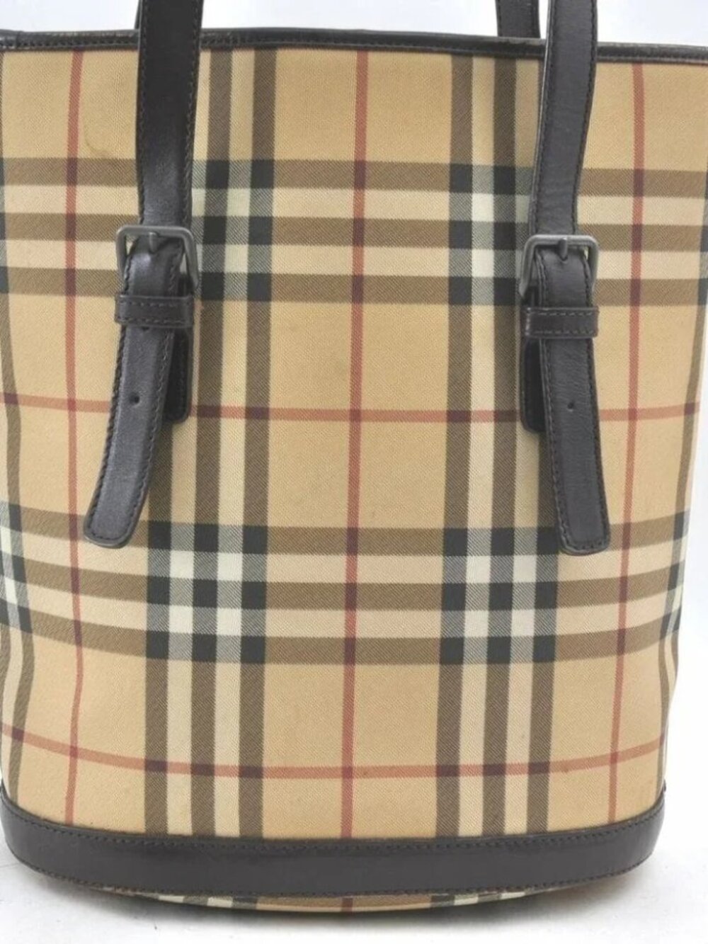Authentic Burberry Nova Check Shoulder HandBag PVc - Picture 3 of 9